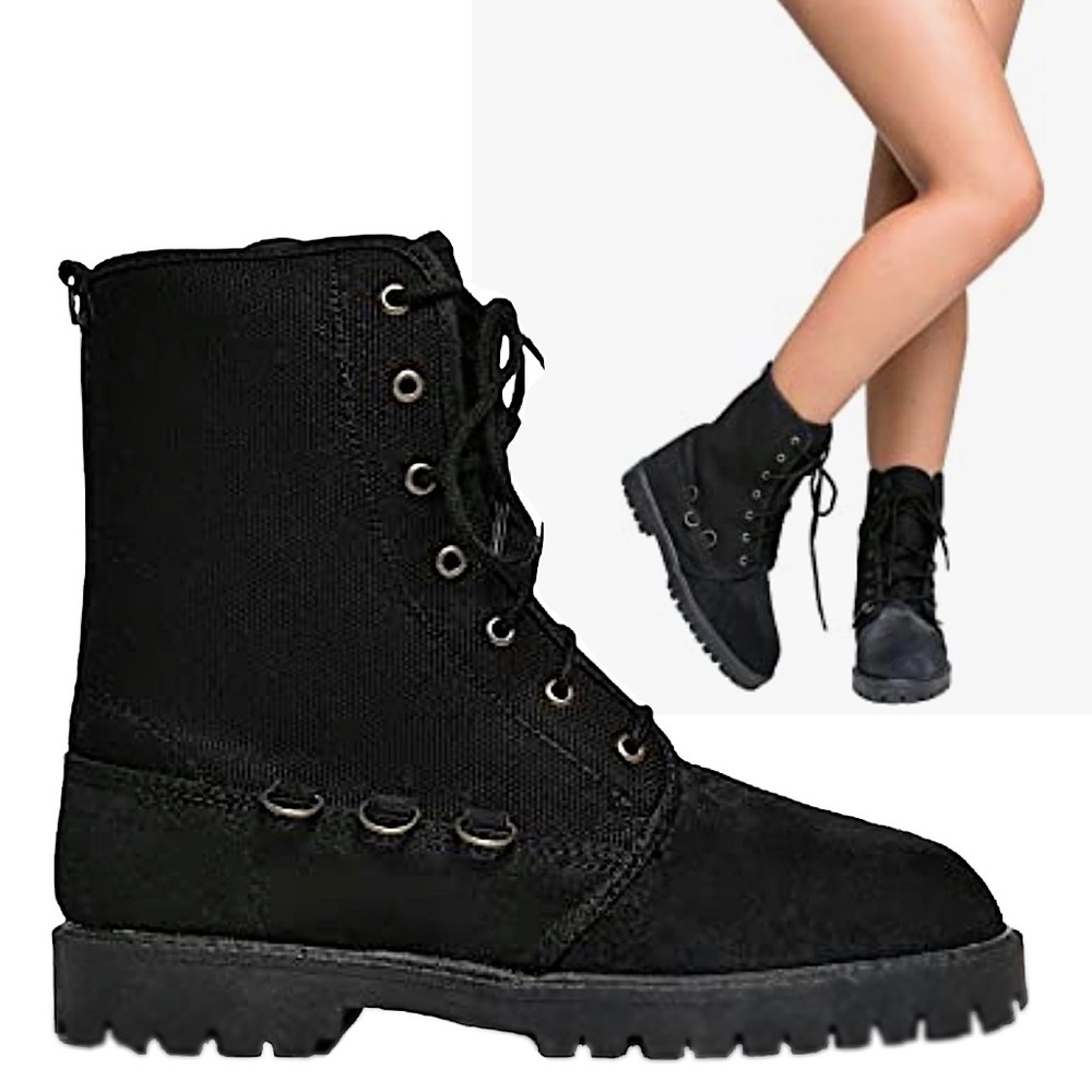 Chinese Laundry Black Combat Boots